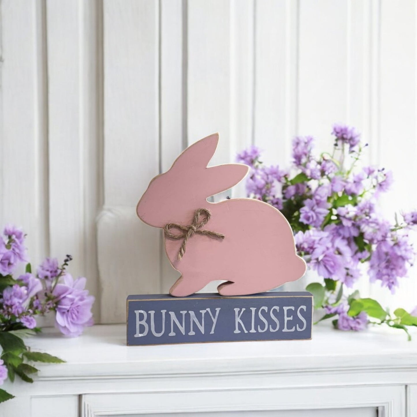 2 Pc. Wood Easter Decor Set