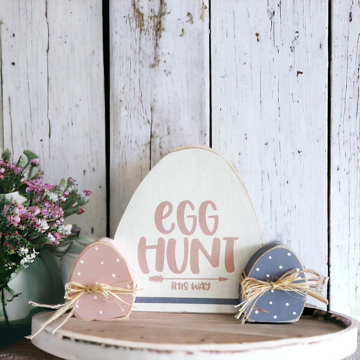 Egg Hunt Wooden Easter Eggs Decoration