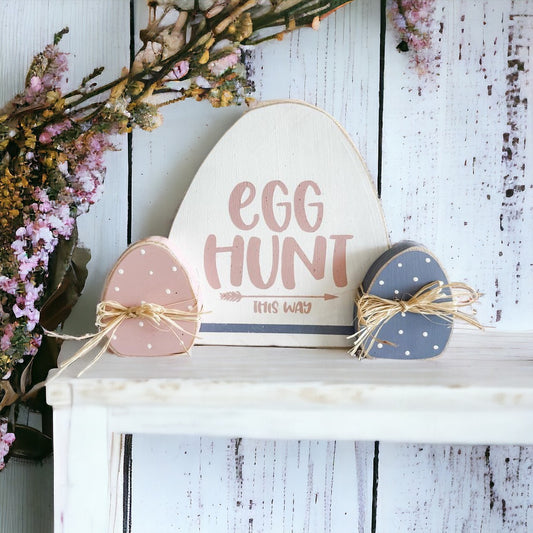 Egg Hunt Wooden Easter Eggs Decoration