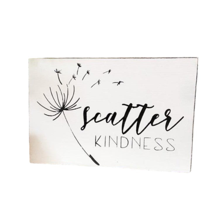 Scatter Kindness Rustic Wood Sign - Kindness Quote